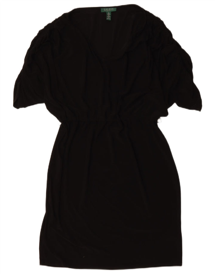 Ralph Lauren Dame Skede Kjole US 14 XL Sort Polyester