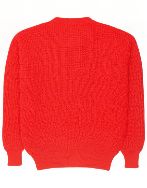 Vintage Herretrøjetrøje med rund hals UK 50 3XL Rød Uld