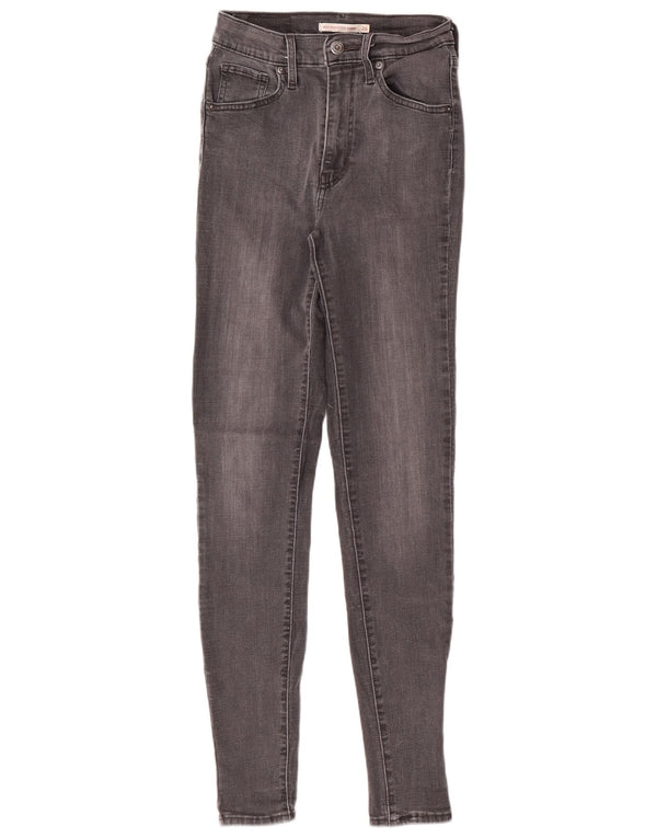 LEVI'S Dame Mile High Super Skinny Jeans W26 L30 Grå Bomuld