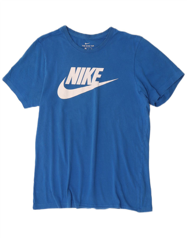 Nike grafisk t-shirt top til mænd, lille blå bomuld