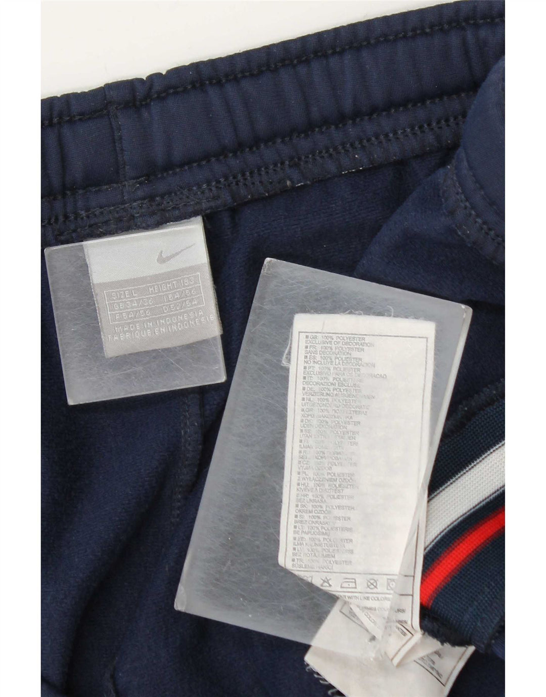 Nike Air Tracksuit Bukser til mænd UK 34/36 Large Navy Blue Polyester