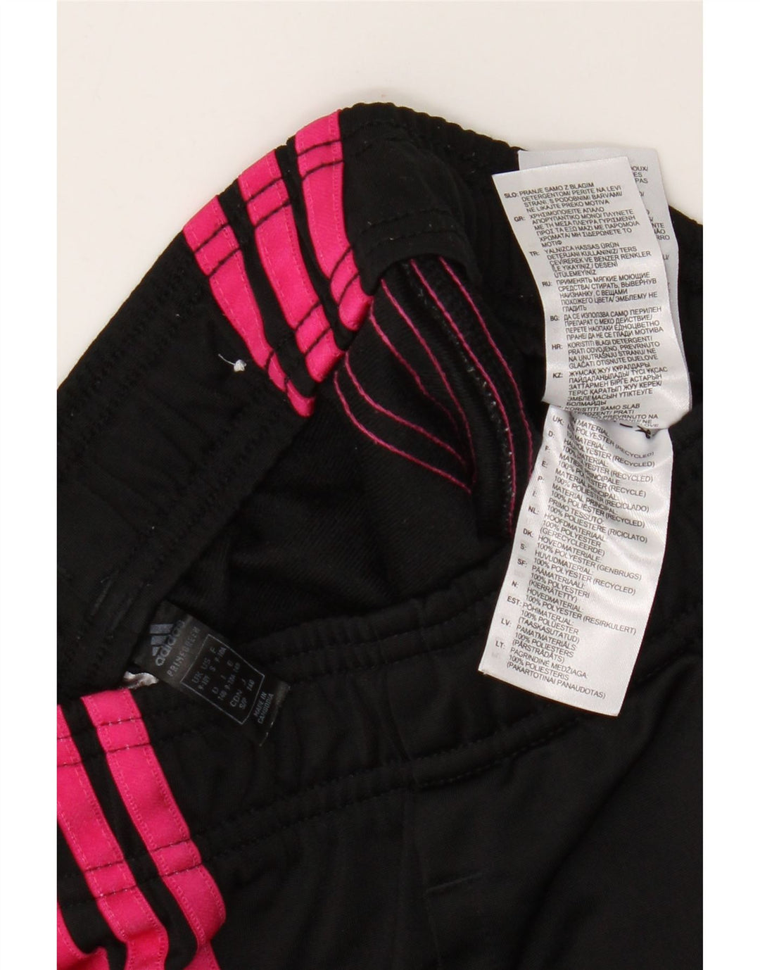 Adidas piger træningsbukser 9-10 år sort stribet polyester