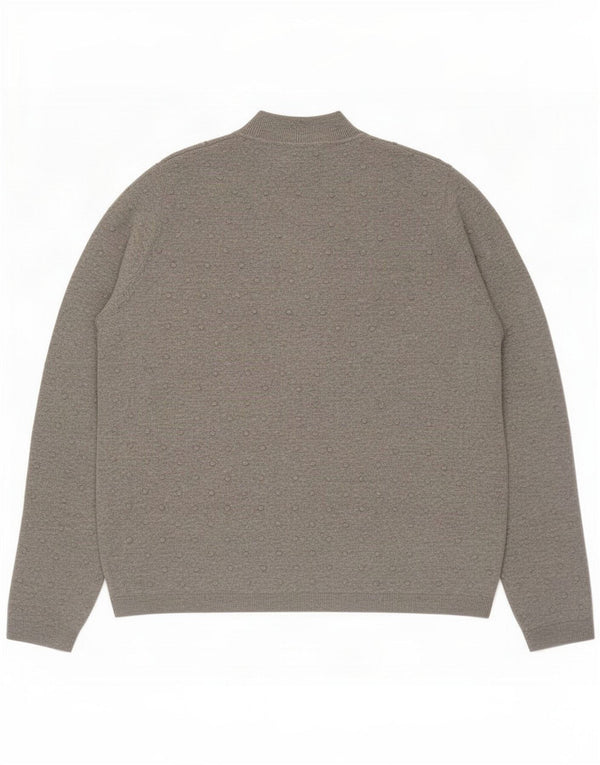 Tommy Hilfiger Dame Turtle Neck Jumper Sweater UK 12 Medium Grey Spotted