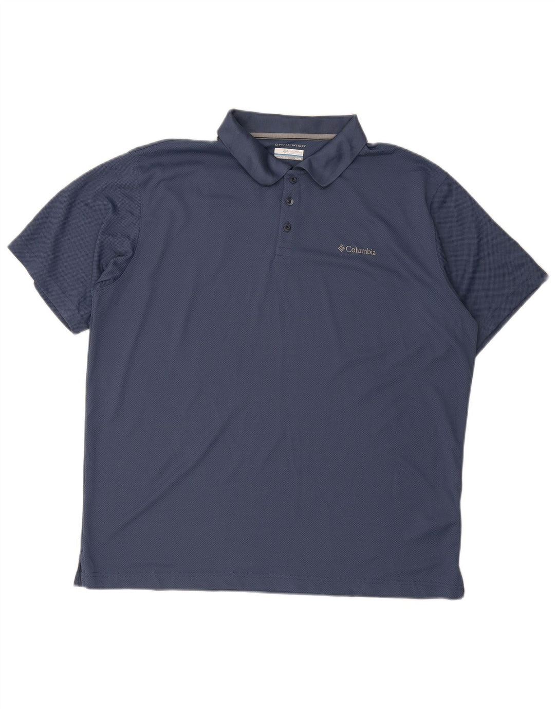 Columbia Herre Omni-Wick Polo Shirt XL Navy Blue Polyester