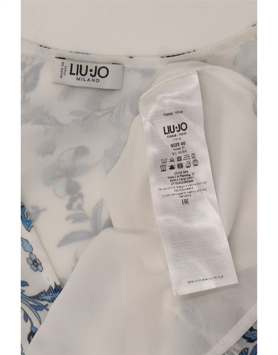 LIU JO Dame Flæse Ærmeløs Maxikjole IT 40 Small White Floral