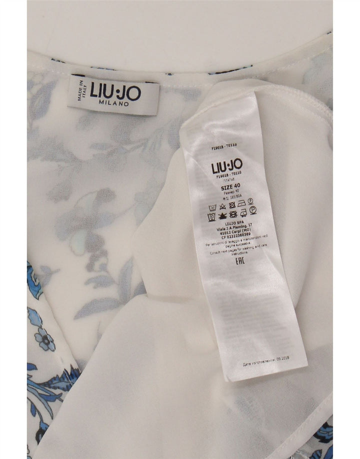 LIU JO Dame Flæse Ærmeløs Maxikjole IT 40 Small White Floral