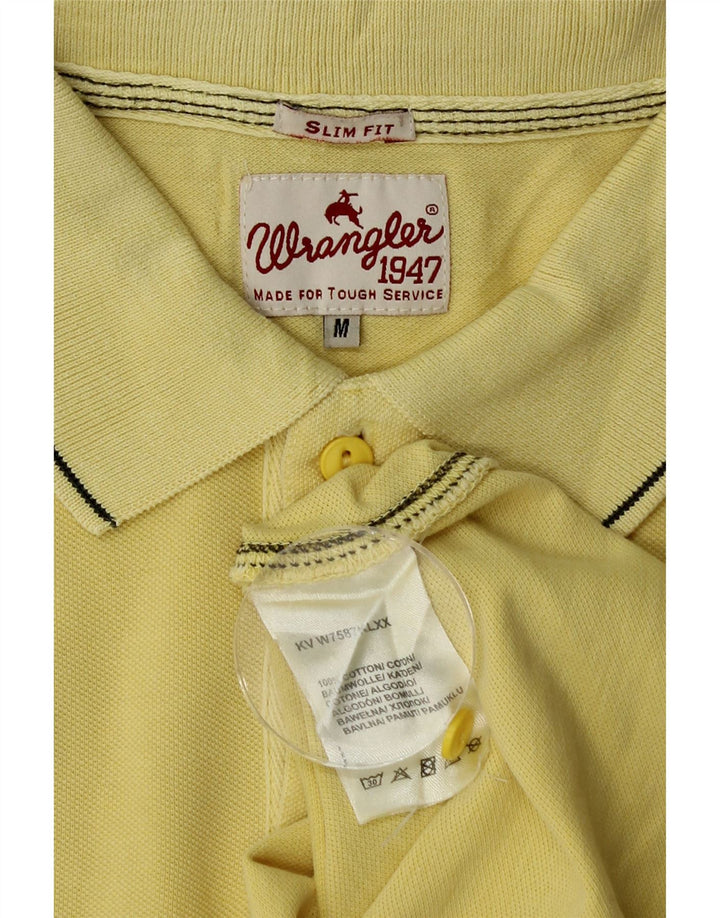 Wrangler Herre Slim Fit Polo Shirt Medium Gul Bomuld