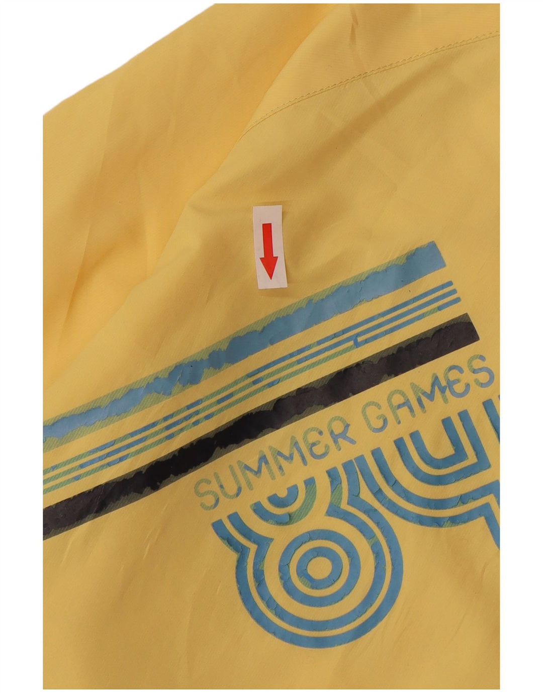 NIKE grafisk regnjakke til kvinder UK 12 Medium gul nylon