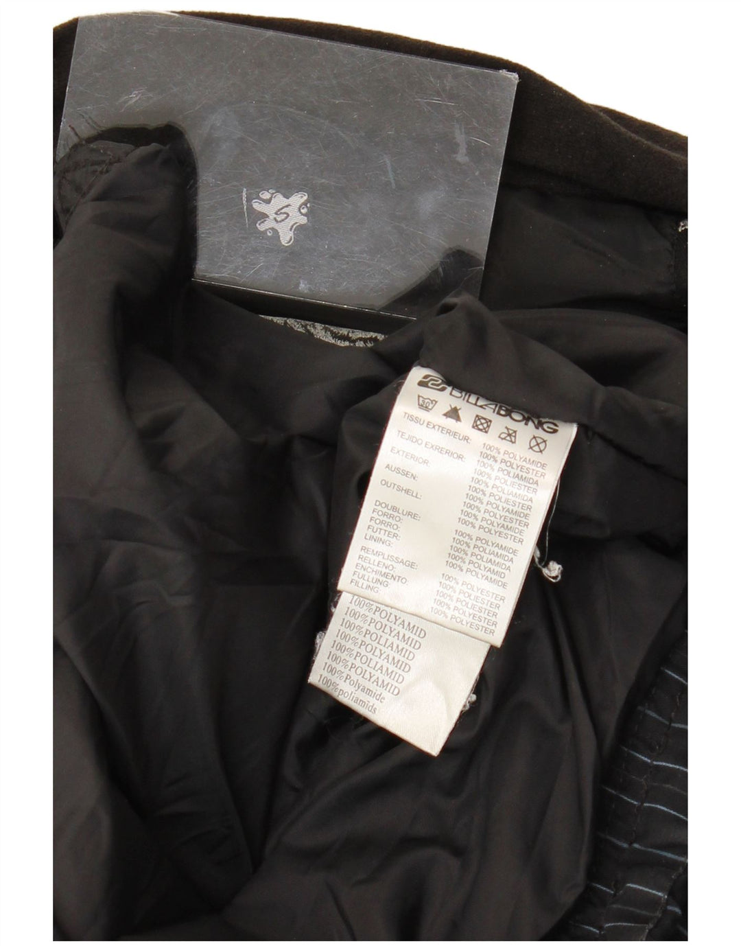 Billabong Herre Windbreaker Jacket UK 36 Small Black Pinstripe Polyamide