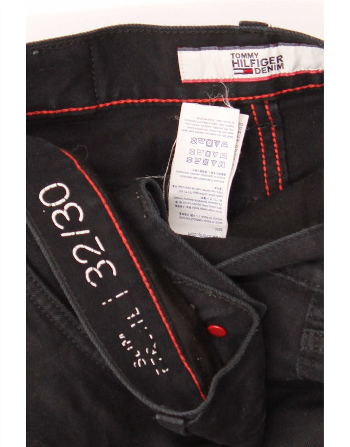 Tommy Hilfiger Herre Slim Jeans W32 L30 Sort Bomuld