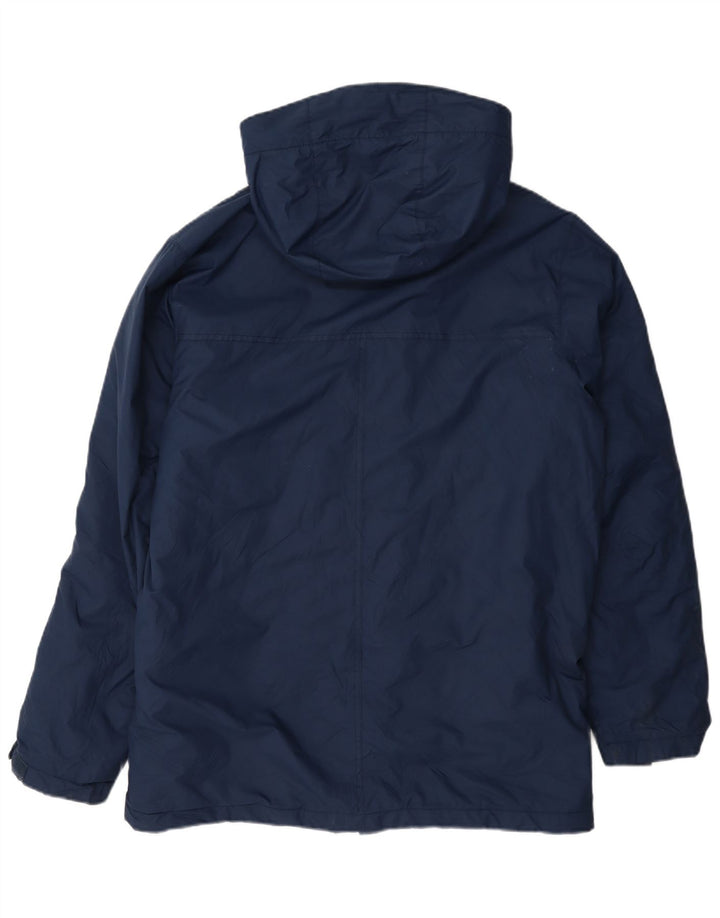 Columbia Regnjakke med hætte til mænd UK 38 Medium Navy Blue Nylon