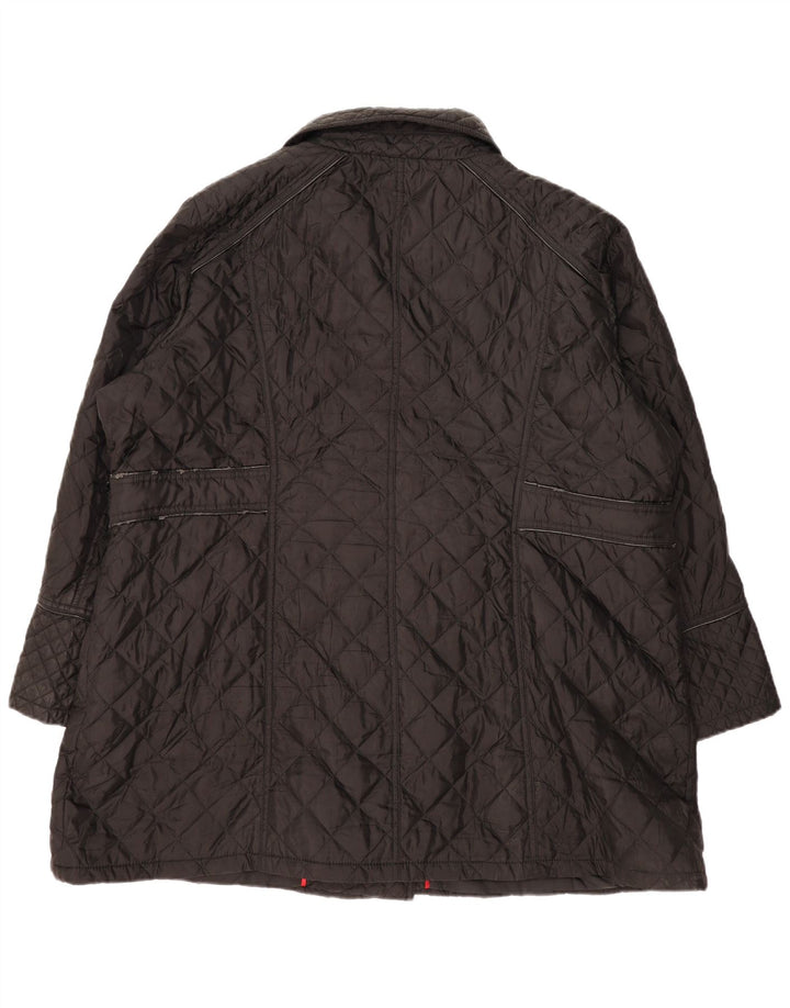 Marks & Spencer Quiltet jakke til kvinder UK 26 XL Sort Polyester