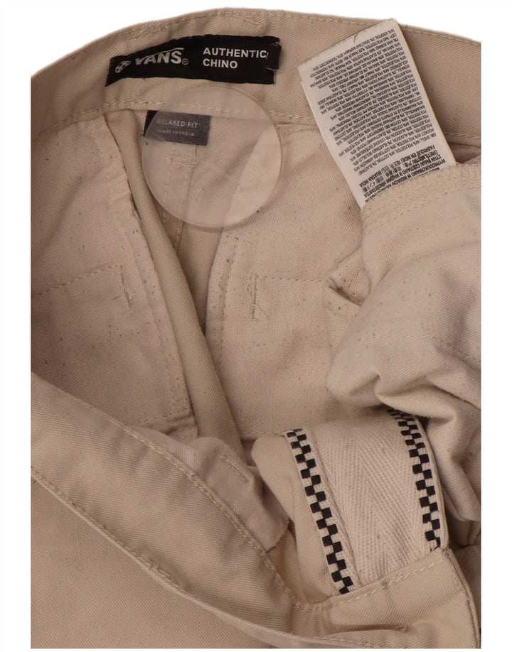VANS Herre Relaxed Fit Chino Bukser W28 L30 Beige Polyester