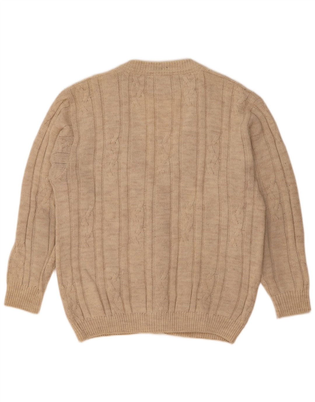 Angelo Greco Herre Cardigan Sweater IT 48 Medium Beige Alpaca Uld