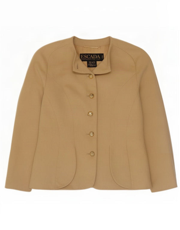 Escada Womens by Margaretha Ley Blazerjakke med 6 knapper EU 38 Medium Beige