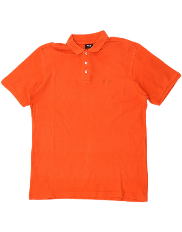 Fila Mens Polo Shirt XL Orange Cotton
