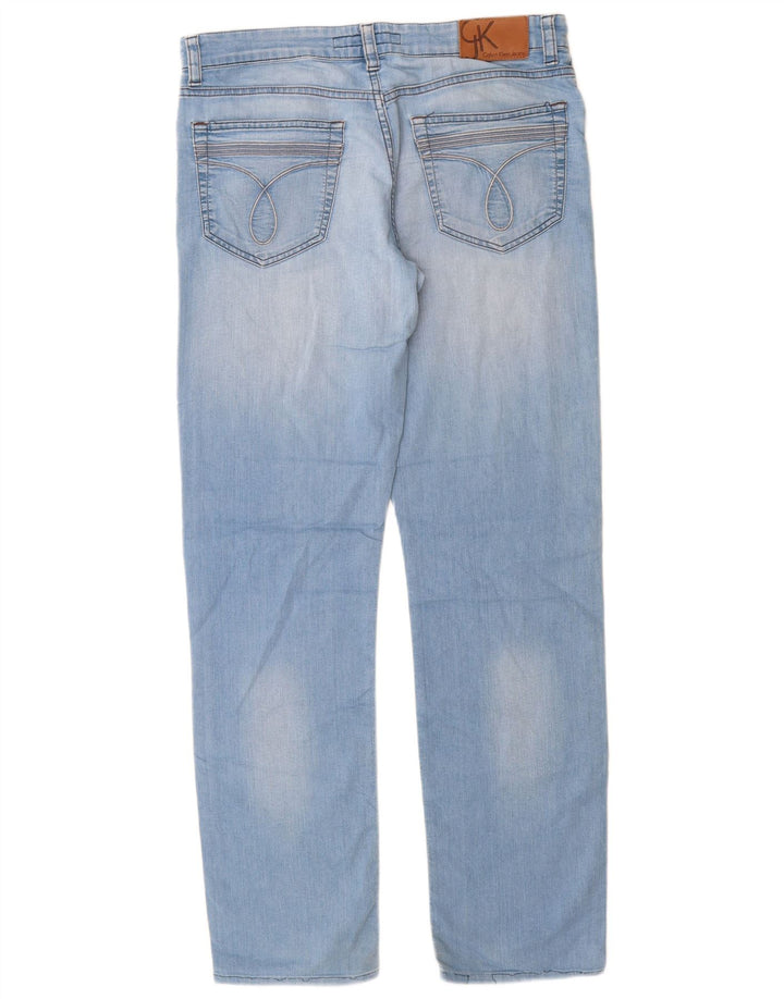 Calvin Klein Dame Slim Jeans W34 L32 Blå Bomuld