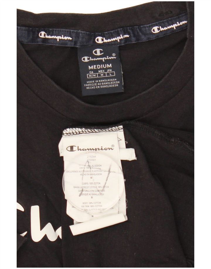 CHAMPION Herre grafisk T-shirt Top Medium Marineblå Bomuld