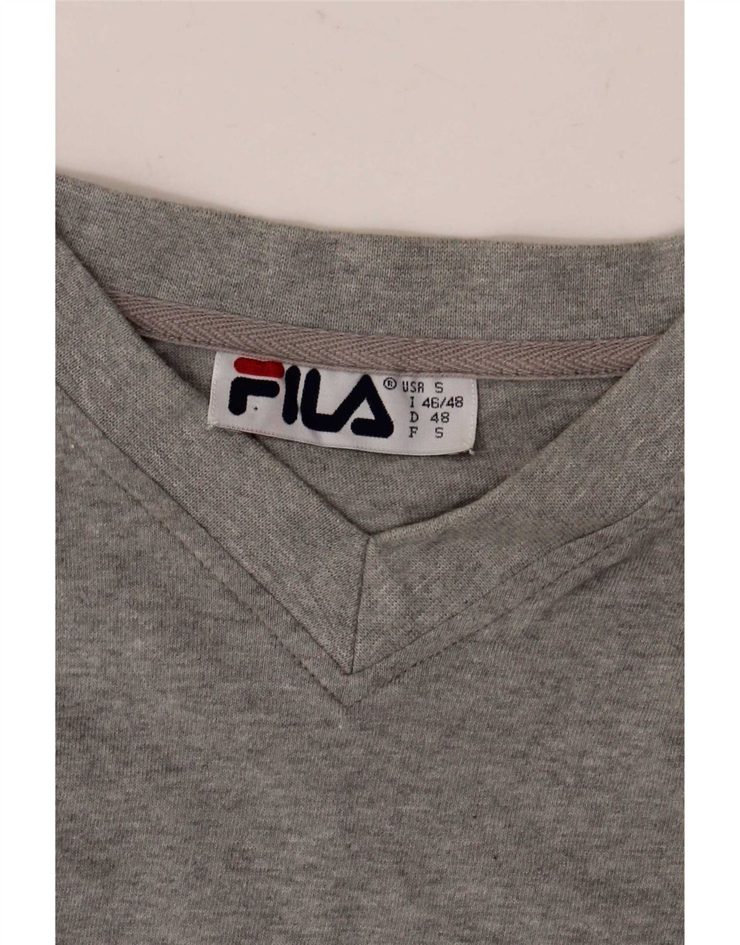 Fila Herre T-Shirt Top IT 46/48 Lille Grå Flecked