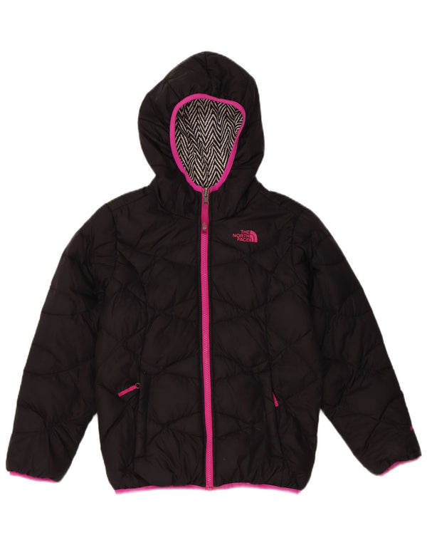 The North Face Piger Hætte Vendbar Polstret Jakke 10-11 År Sort