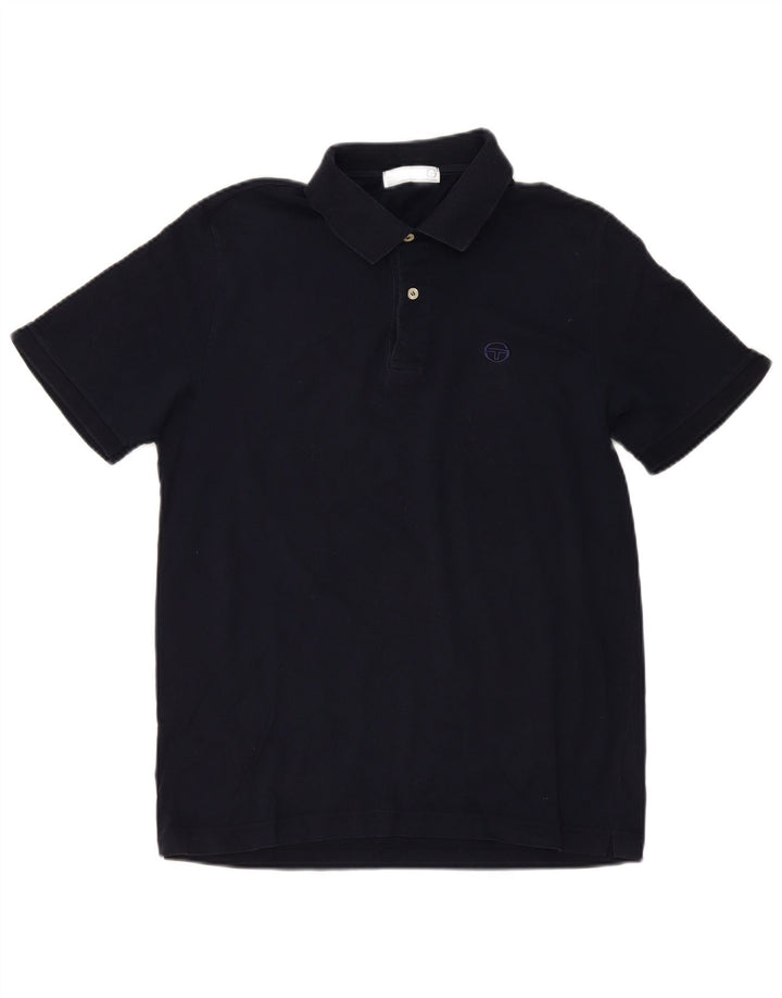 Sergio Tacchini Herre poloshirt IT 50 Medium Navyblå Bomuld