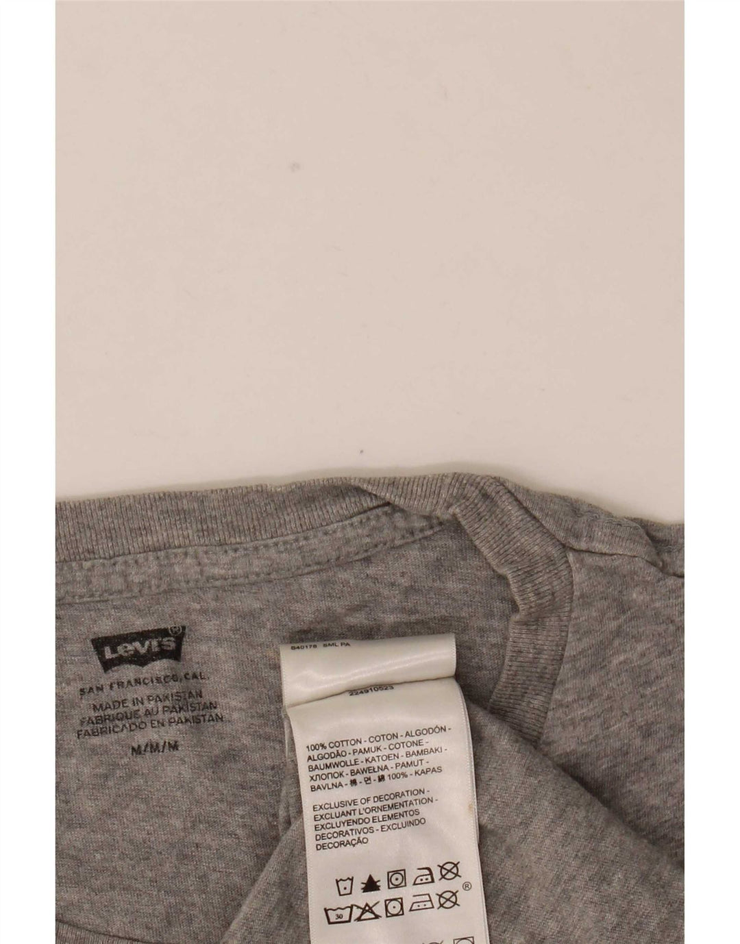 Levi's Herre grafisk T-shirt top mellemgrå bomuld