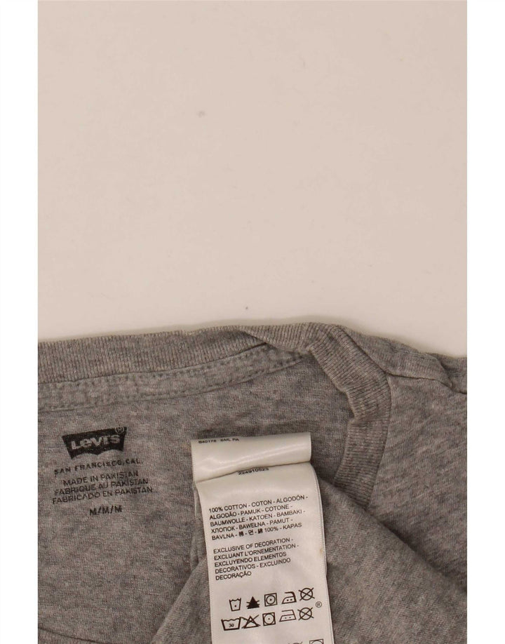 Levi's Herre grafisk T-shirt top mellemgrå bomuld