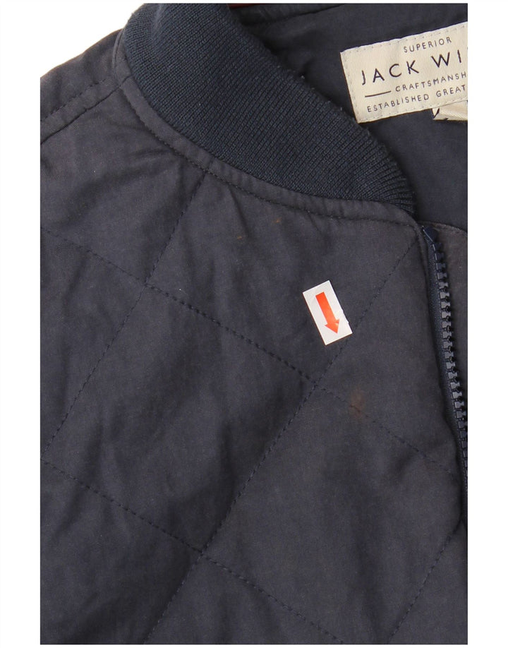 JACK WILLS Bomberjakke til mænd UK 36 Lille marineblå bomuld