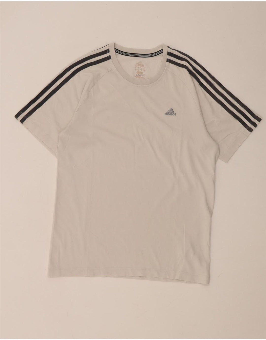 Adidas Herre Clima 365 T-Shirt Top Lille Hvid Bomuld