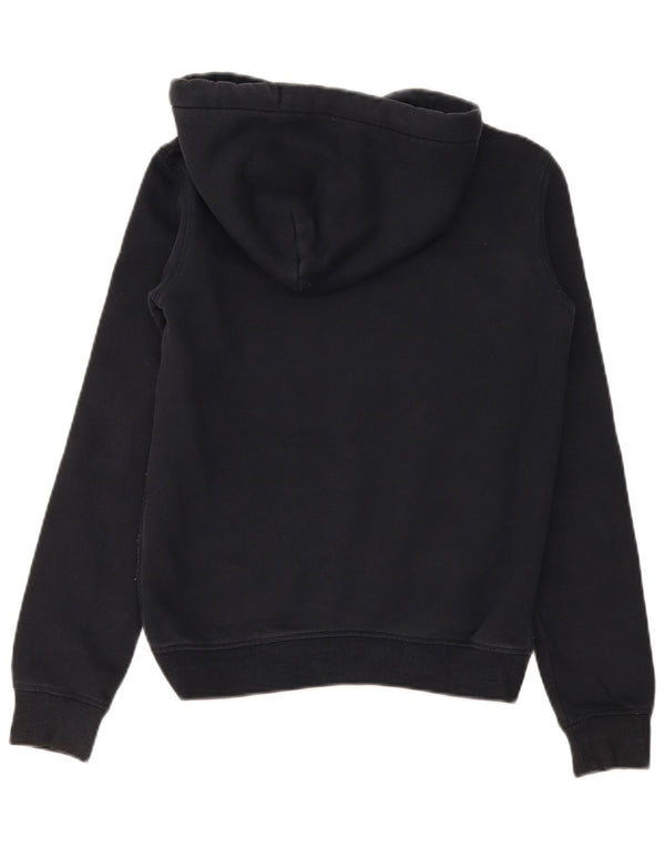 Jack Wills Grafisk Oversized Hoodie Jumper til kvinder UK 4 XS Sort Bomuld