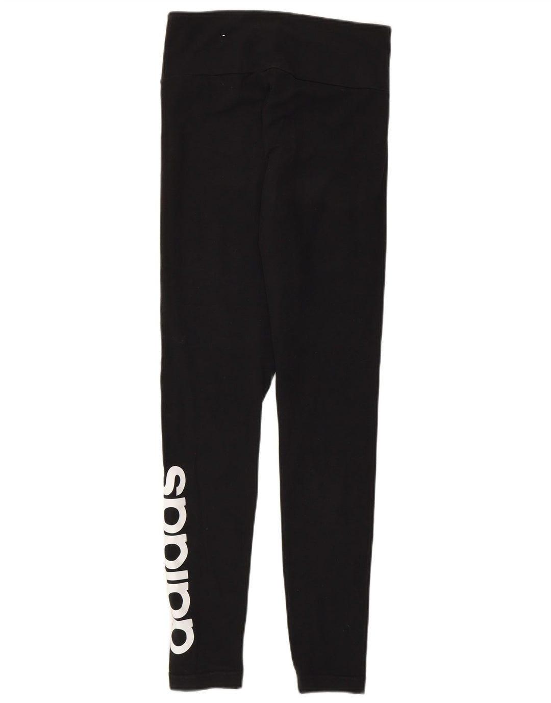 Adidas Dame Grafiske Leggings UK 8/10 Small Black Bomuld