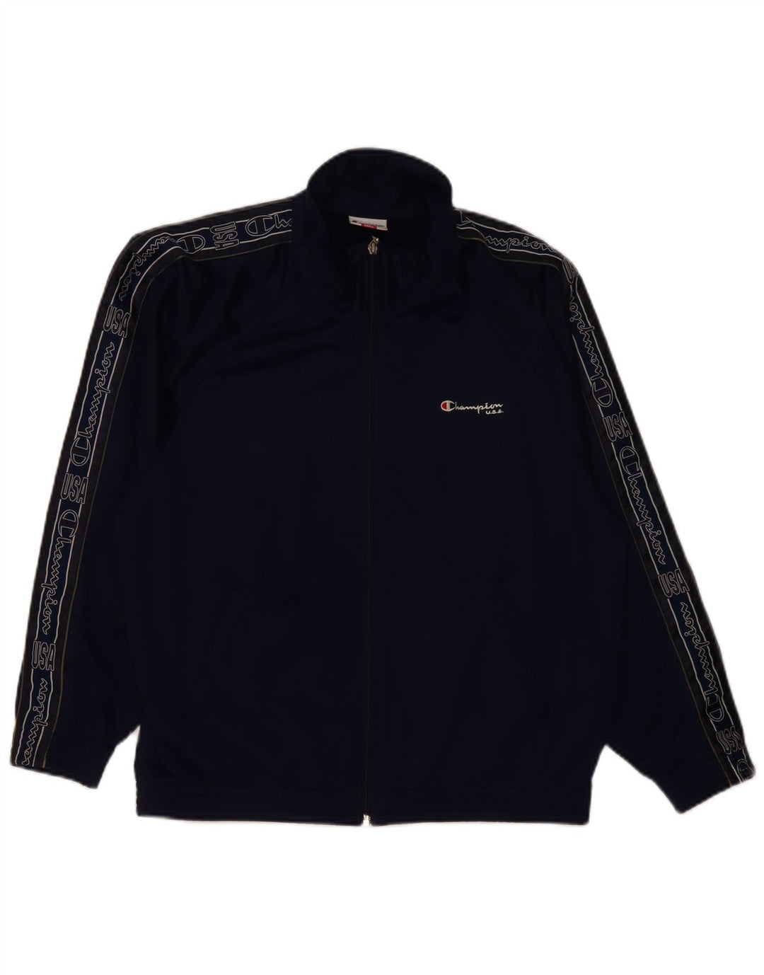 Champion Herre Grafisk Loose Fit træningsdragt Top jakke Lille marineblå