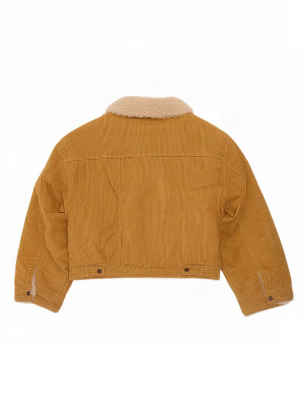 Levi's Dame Oversized Crop Sherpa Corduroy Jacket UK 10 Small Beige