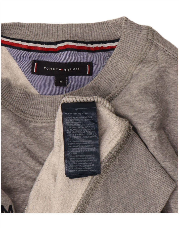 Tommy Hilfiger Herre grafisk sweatshirt Jumper Medium Grey Flecked Bomuld