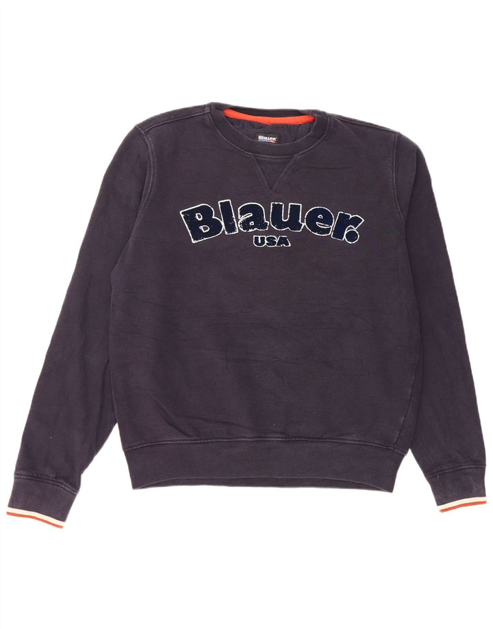 Blauer Boys Graphic Sweatshirt Jumper 13-14 år Stor marineblå bomuld