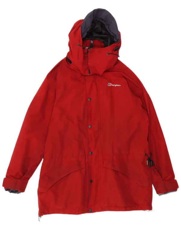 Berghaus Herre Gore-Tex Regnjakke med hætte UK 38 Medium Burgundy Nylon