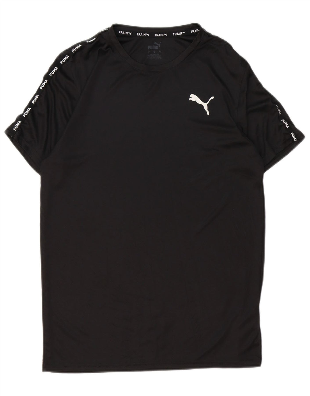 PUMA Grafisk T-shirt top til mænd, lille sort polyester
