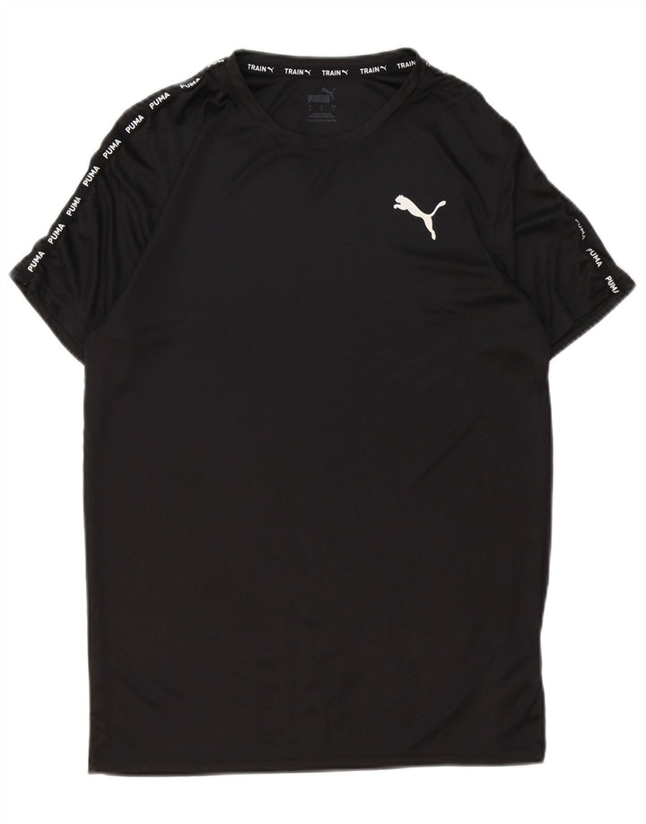 PUMA Grafisk T-shirt top til mænd, lille sort polyester