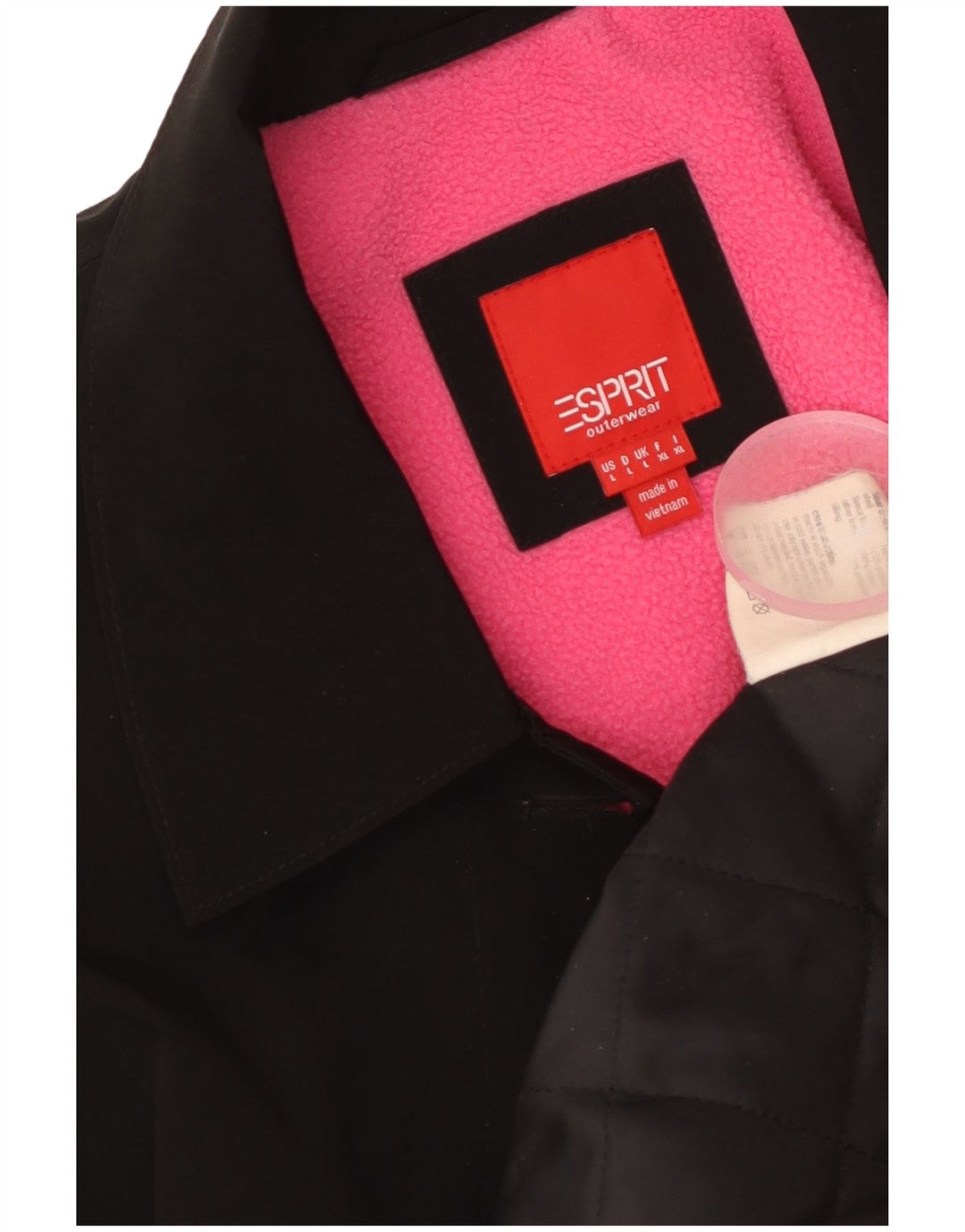 ESPRIT oversize overfrakke til kvinder UK 16 Stor sort polyester