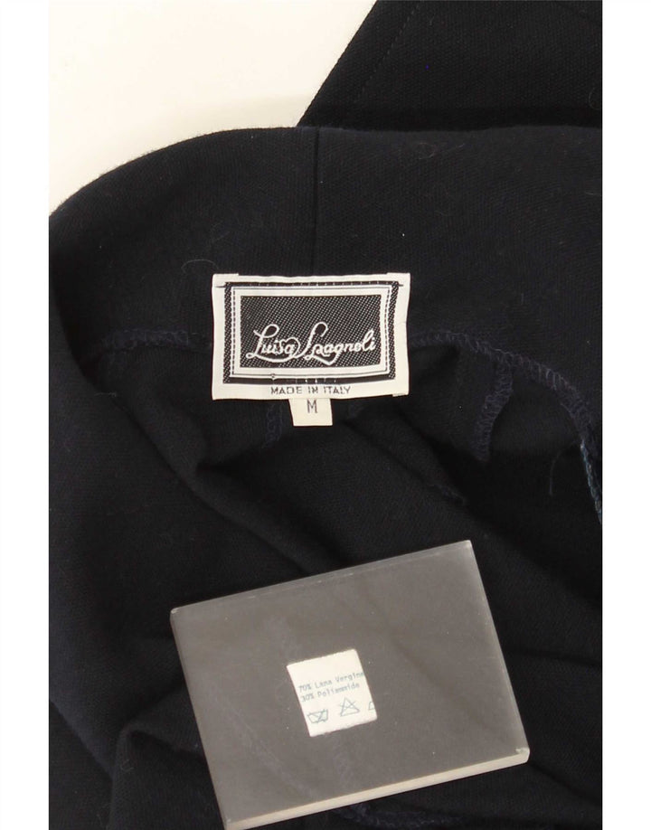 Luisa Spagnoli Dame Oversized Open Blazer Jacket UK 14 Medium Navy Blue