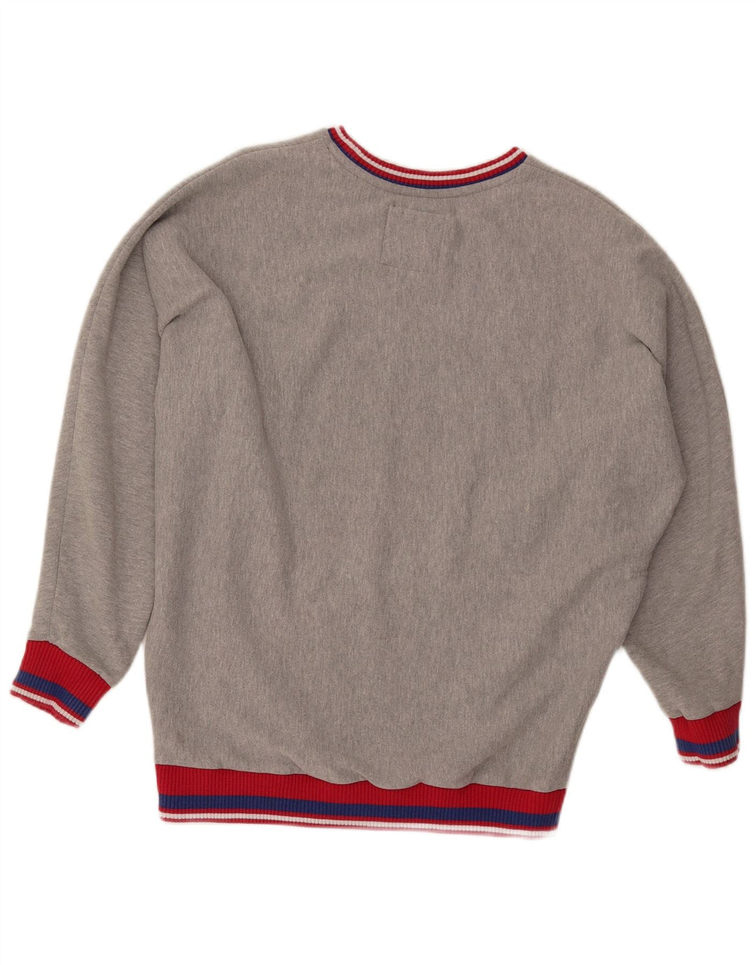 SUPERDRY Dame grafisk sweatshirt Jumper UK 8 Small Grey Colourblock