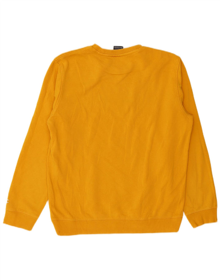 Champion Herre Grafisk Sweatshirt Jumper Stor Gul Bomuld