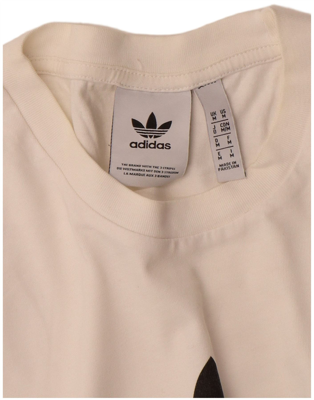 Adidas Grafisk T-shirt top til mænd Medium hvid bomuld