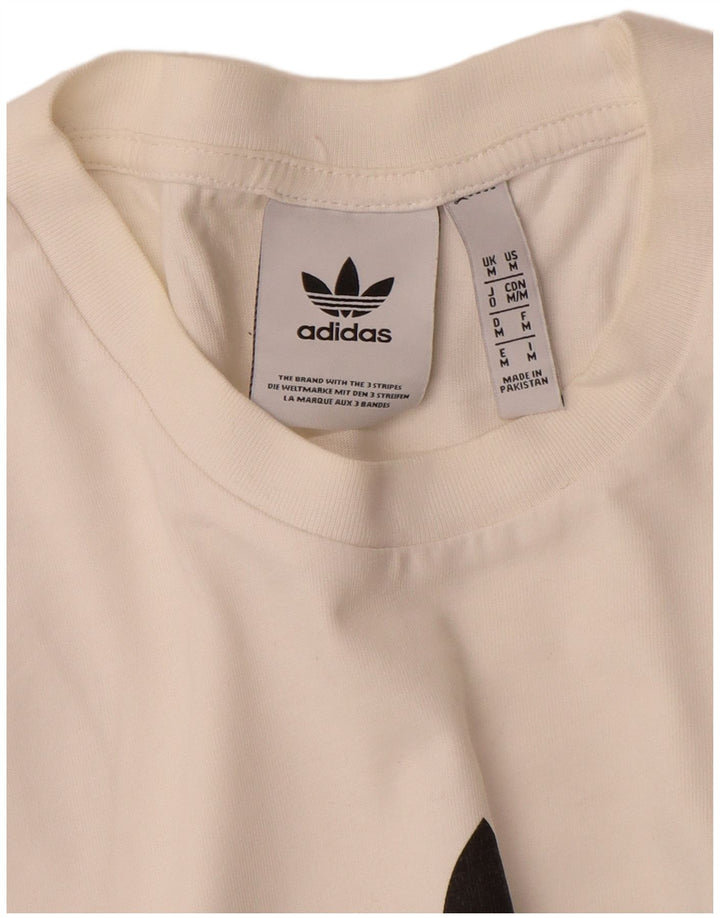 Adidas Grafisk T-shirt top til mænd Medium hvid bomuld