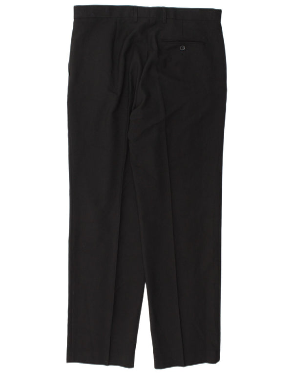 Marks & Spencer Herre Pegged Suit Bukser W36 L33 Sort Polyester