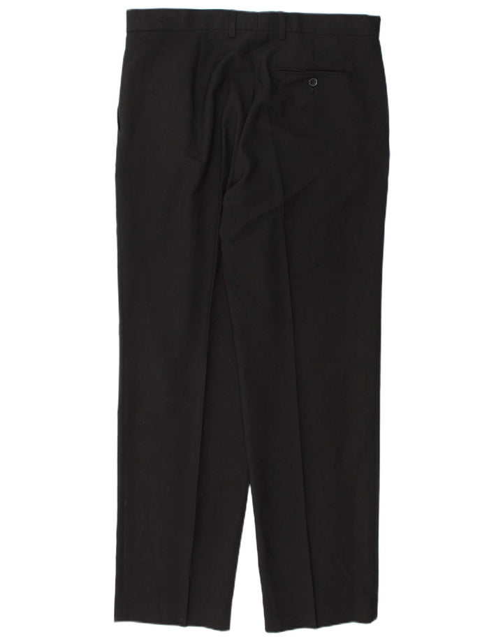Marks & Spencer Herre Pegged Suit Bukser W36 L33 Sort Polyester