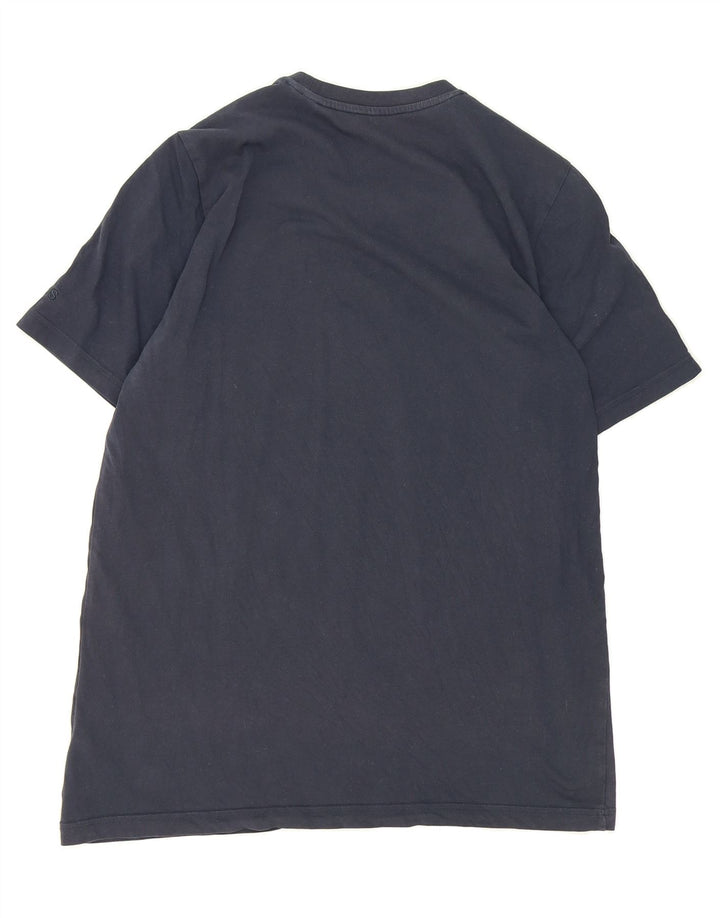 ADIDAS Mens Graphic T-Shirt Top Medium Navy Blue Cotton Vintage Adidas and Second-Hand Adidas from Messina Hembry 