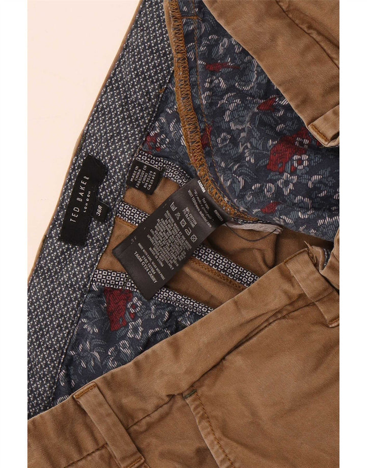 Ted Baker Herre lige jakkesæt bukser W36 L31 Beige bomuld