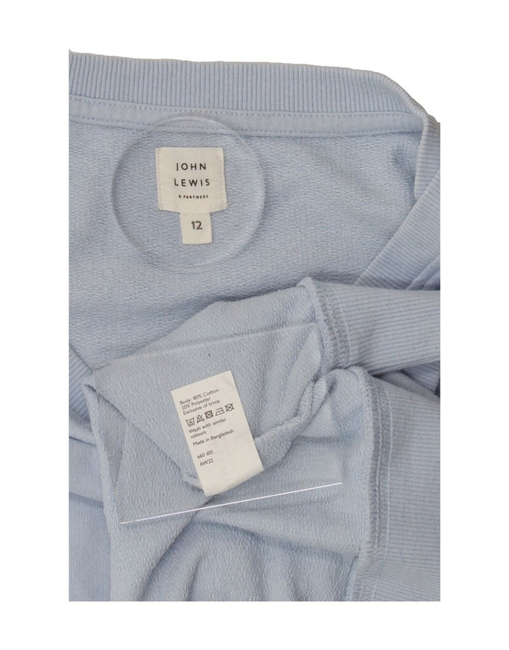 JOHN LEWIS Womens Sweatshirt Jumper UK 12 Medium Blue Cotton Vintage John Lewis and Second-Hand John Lewis from Messina Hembry 