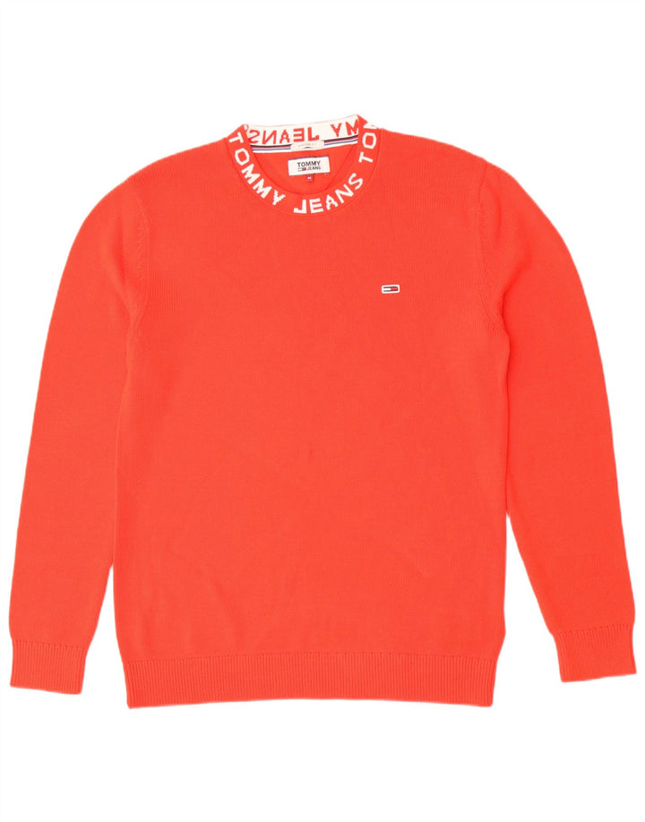 Tommy Hilfiger Herre Grafisk Regular Fit Crew Neck Jumper Sweater Medium Rød